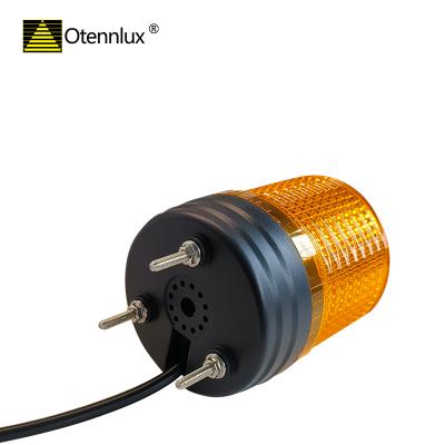 OSLC Luz de señal luminosa y sonora IP65 de 80 mm de color naranja para maquinaria de construcción
    