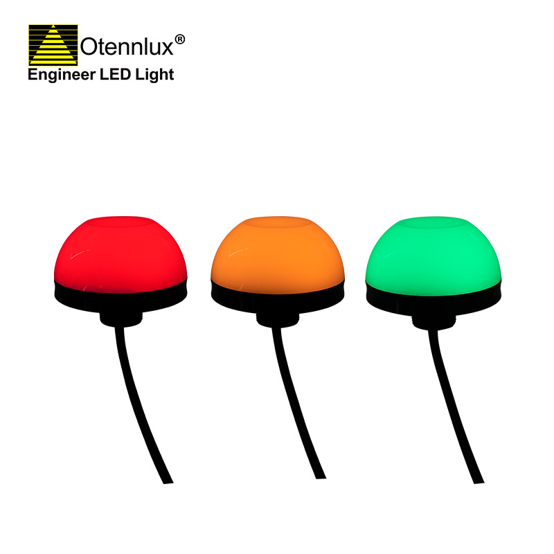 LUZ DE CALENTAMIENTO DE SEÑAL LED Otennlux O90 PARA MÁQUINA. 90 mm de diámetro, 24v, 3 colores